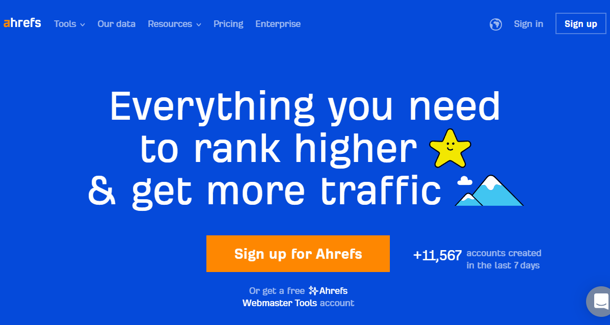 Ahrefs screenshot