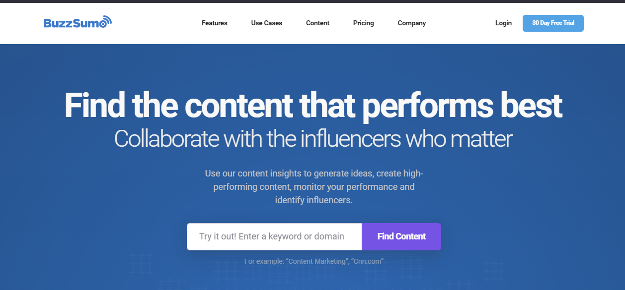 find competitors keywords buzzsumo