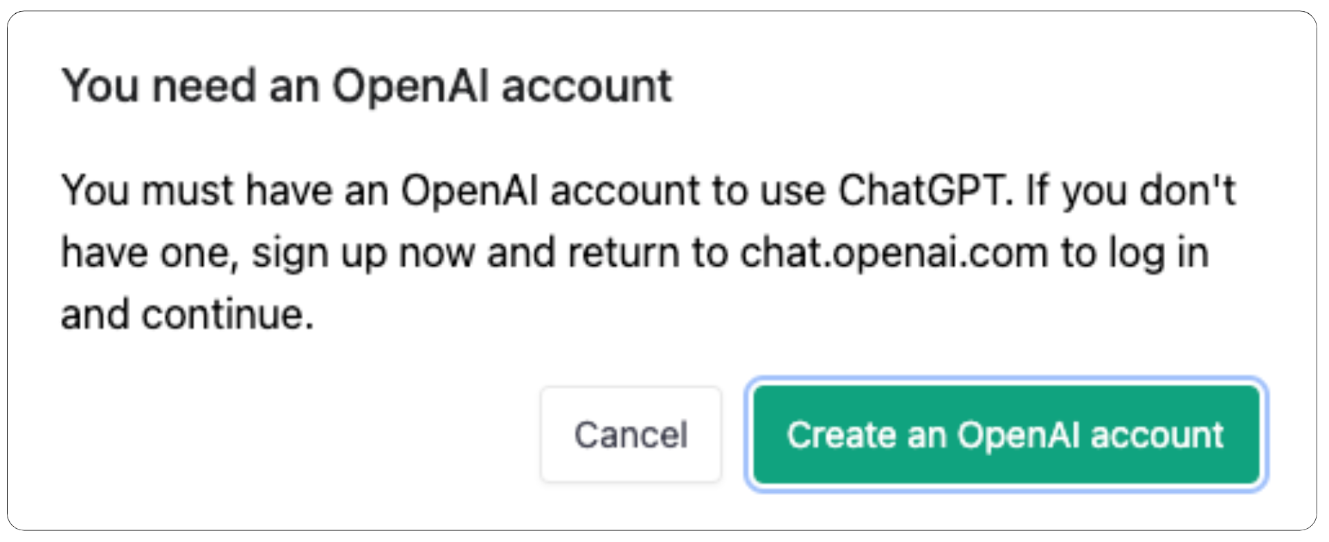 screenshot Create an Account with ChatGPT