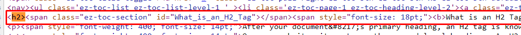 what is h2 tag