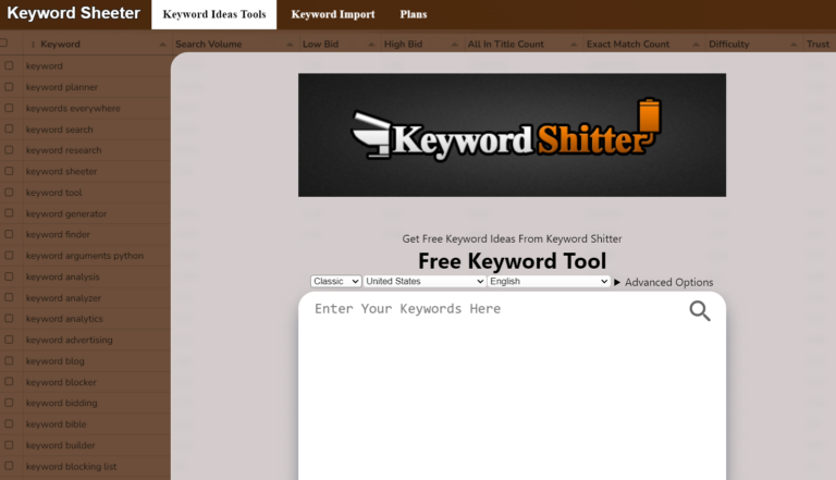 KeywordSheeter