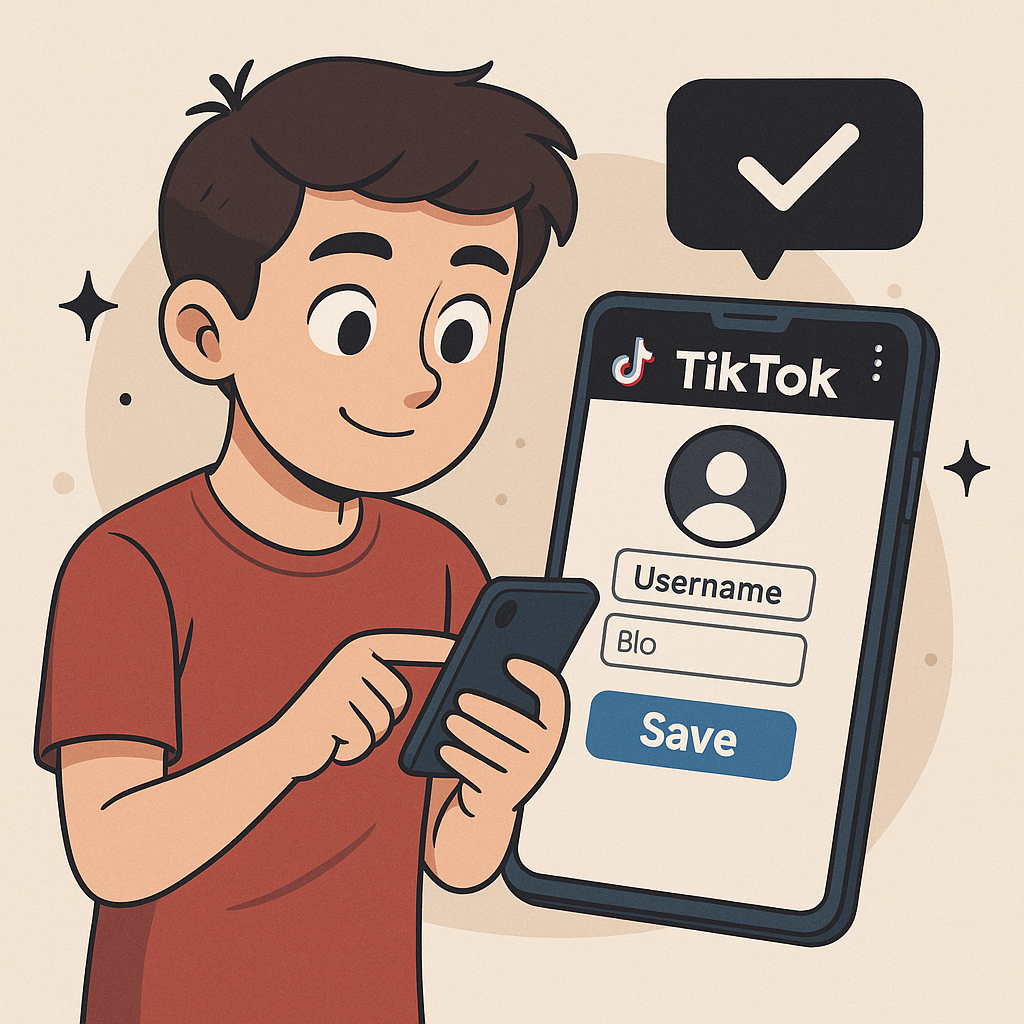 a boy optimizing his tiktok profile to get followers on tiktok